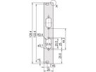 SCHROFF U-profiel voorpaneel, afschermbaar, D-Sub uitsparing, 3 HE, 4 HE, 2 x 9 pen, 2,5 mm, Al, geanodiseerd vooraan, geleidend achteraan
