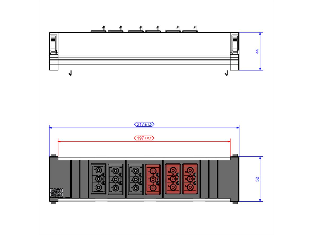 BACHMANN CP 6xGST18 bw/red 2xGST18