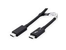 ROLINE Thunderbolt™ 4 kabel, C-C, M/M, 40Gbit/s, 100W, passief, zwart, 1 m