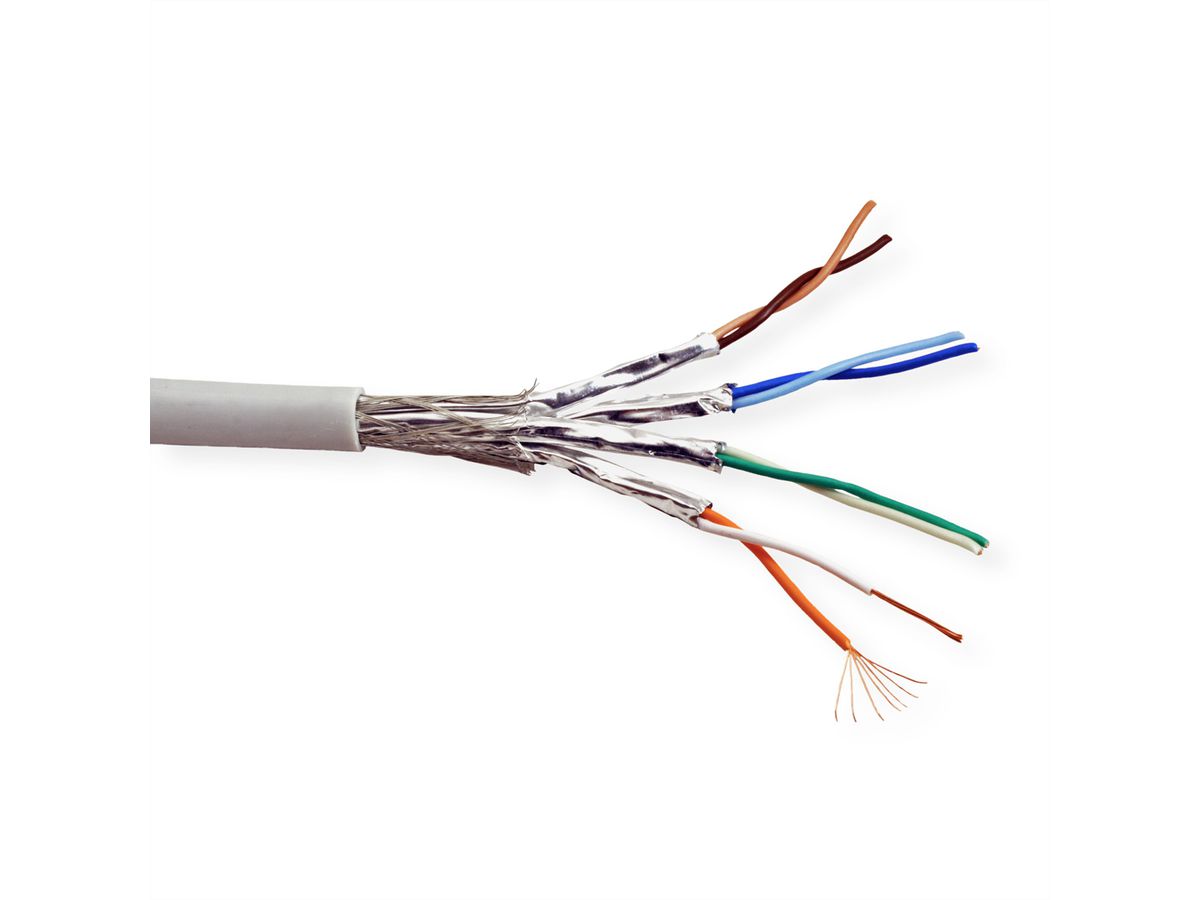 ROLINE S/FTP-(PiMF-) kabel Cat.6 (Klasse E) soepel, 300m