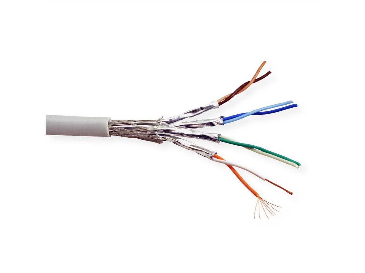 ROLINE Cat.6 (Class E) S/FTP (PiMF) Cable, Stranded, 300 m