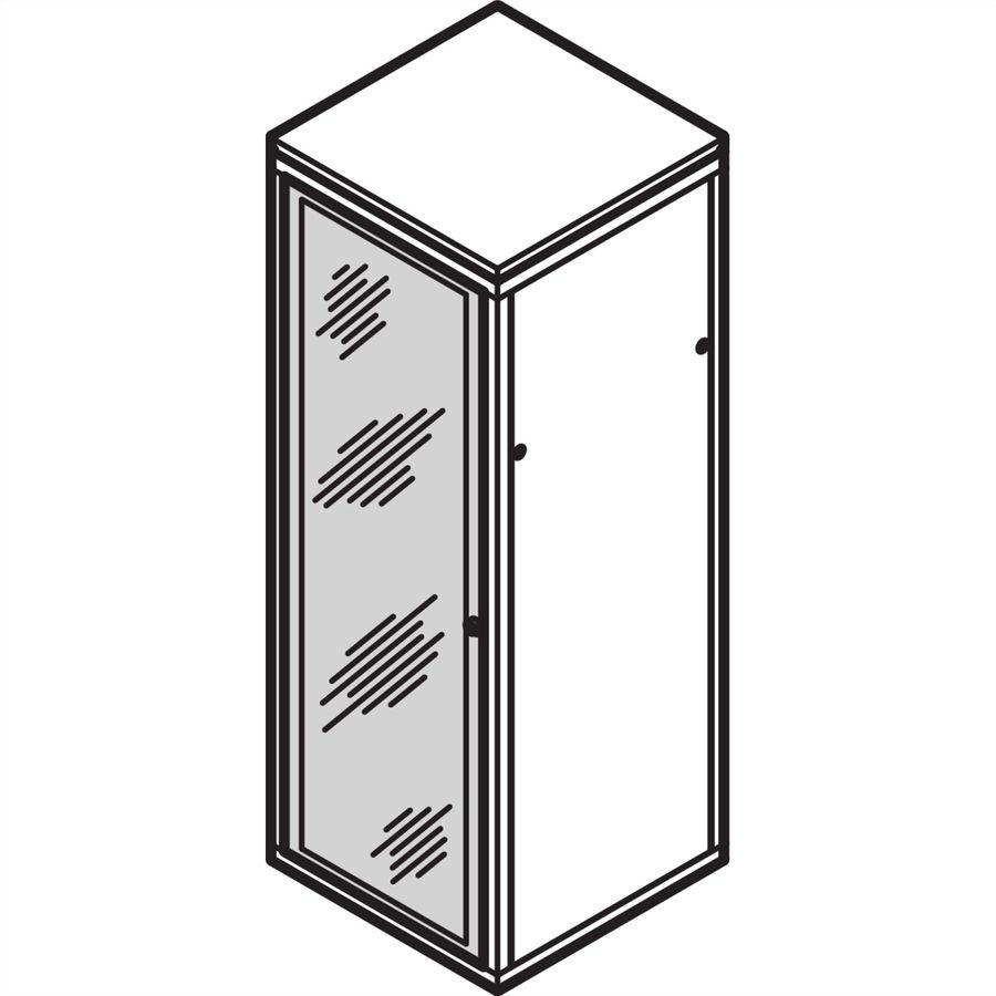 SCHROFF Eurorack Glazed Door With Acrylic Glass, RAL 7035, 38 U 800W