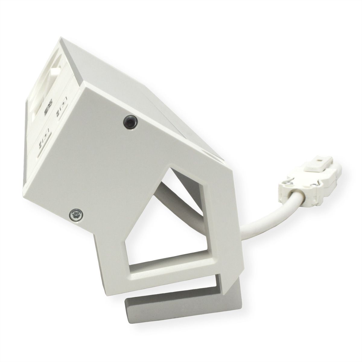 BACHMANN DESK2 ALU WHITE 2xUTE 1xUSB A/C 22W 1xswitch 0.2m