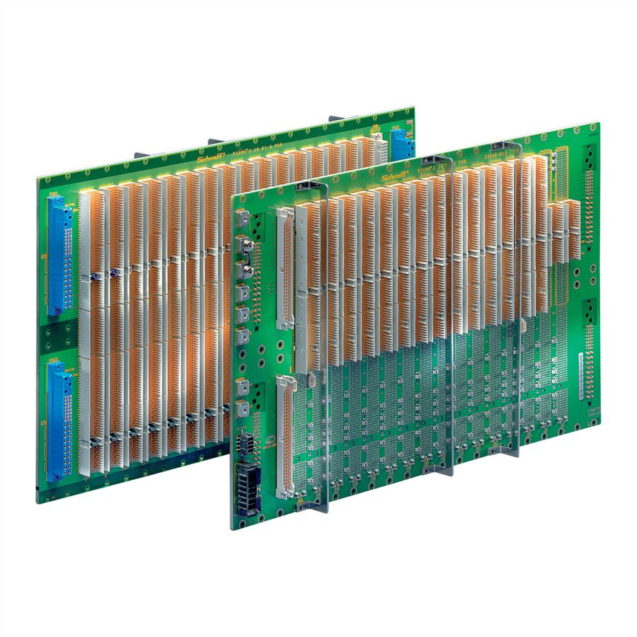 SCHROFF CPCI Backplane, 4 Slots, With Mini-fit