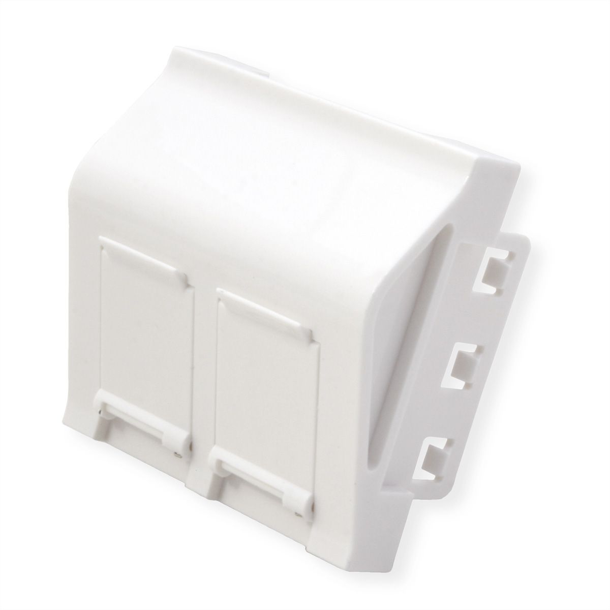 METZ CONNECT Keystone aansluitdoos 45x45 mm, 2-poorts ongemonteerd, zuiver wit RAL 9010