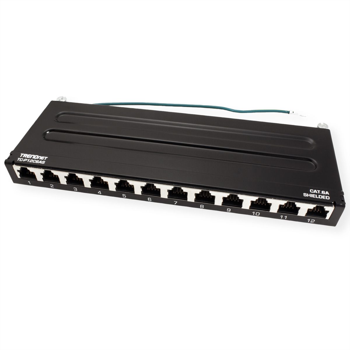 TRENDnet TC-P12C6AS Patch Panel, 12-port Cat6a geschirmt Für Wandmontage