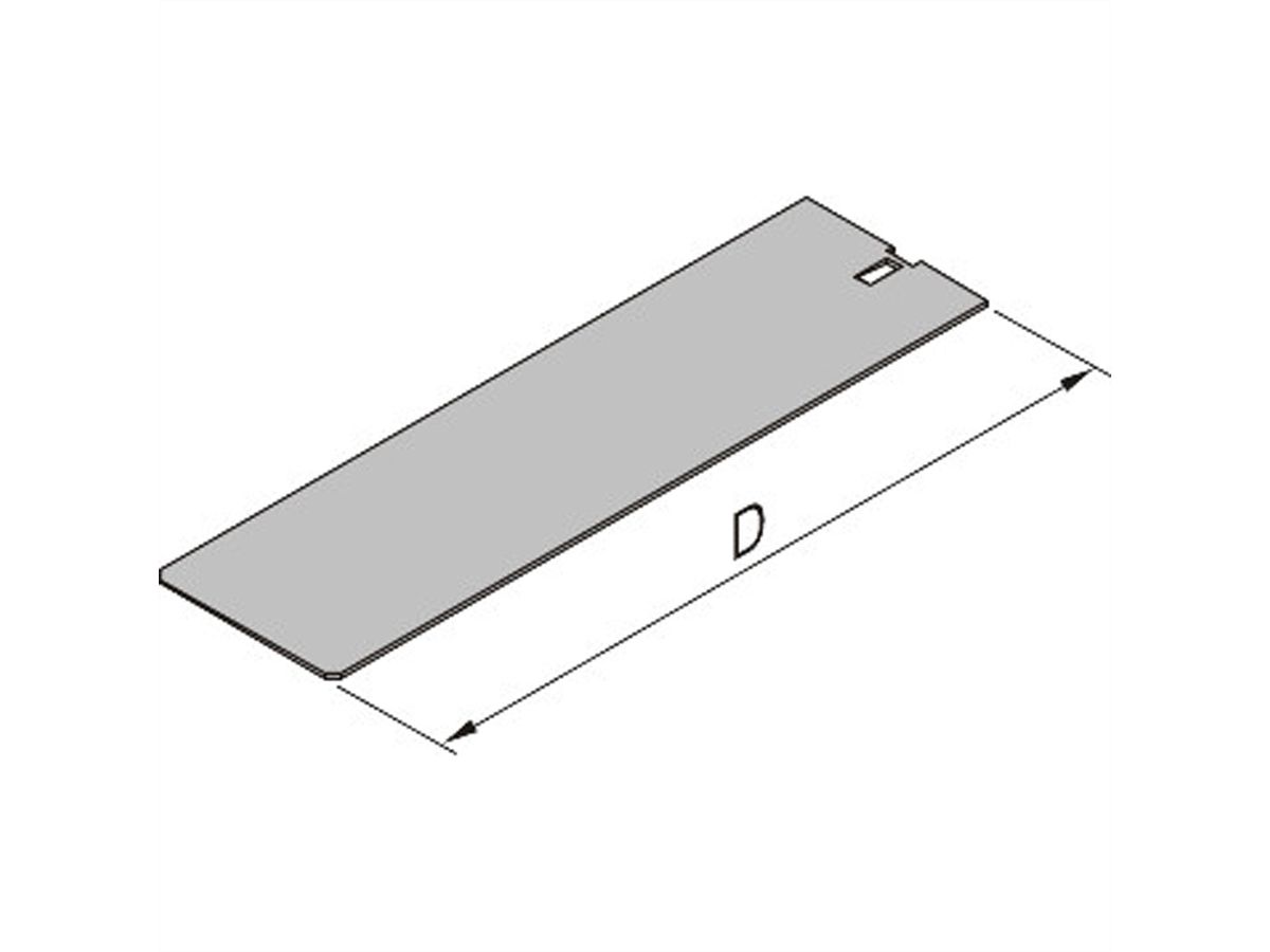 SCHROFF afdekplaat voor insteekmodule met frame, zonder perforatie, 21 pk, 167 mm