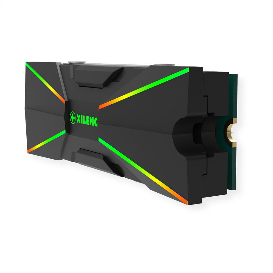 Xilence M2SSD.B.ARGB M.2 2280 SSD PCIe NVMe/SATA Cooler, 3PIN ARGB 5V, Passive