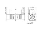 TELEGÄRTNER N Panel Adaptor with flange, f-f