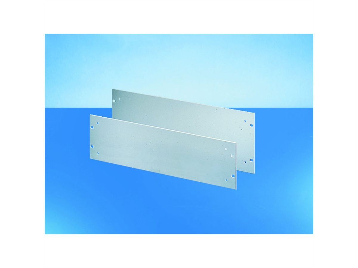 SCHROFF 19" Front Panel With Holes for Handles, 3 U, 3 mm, Al, Anodized, Untreated Edges