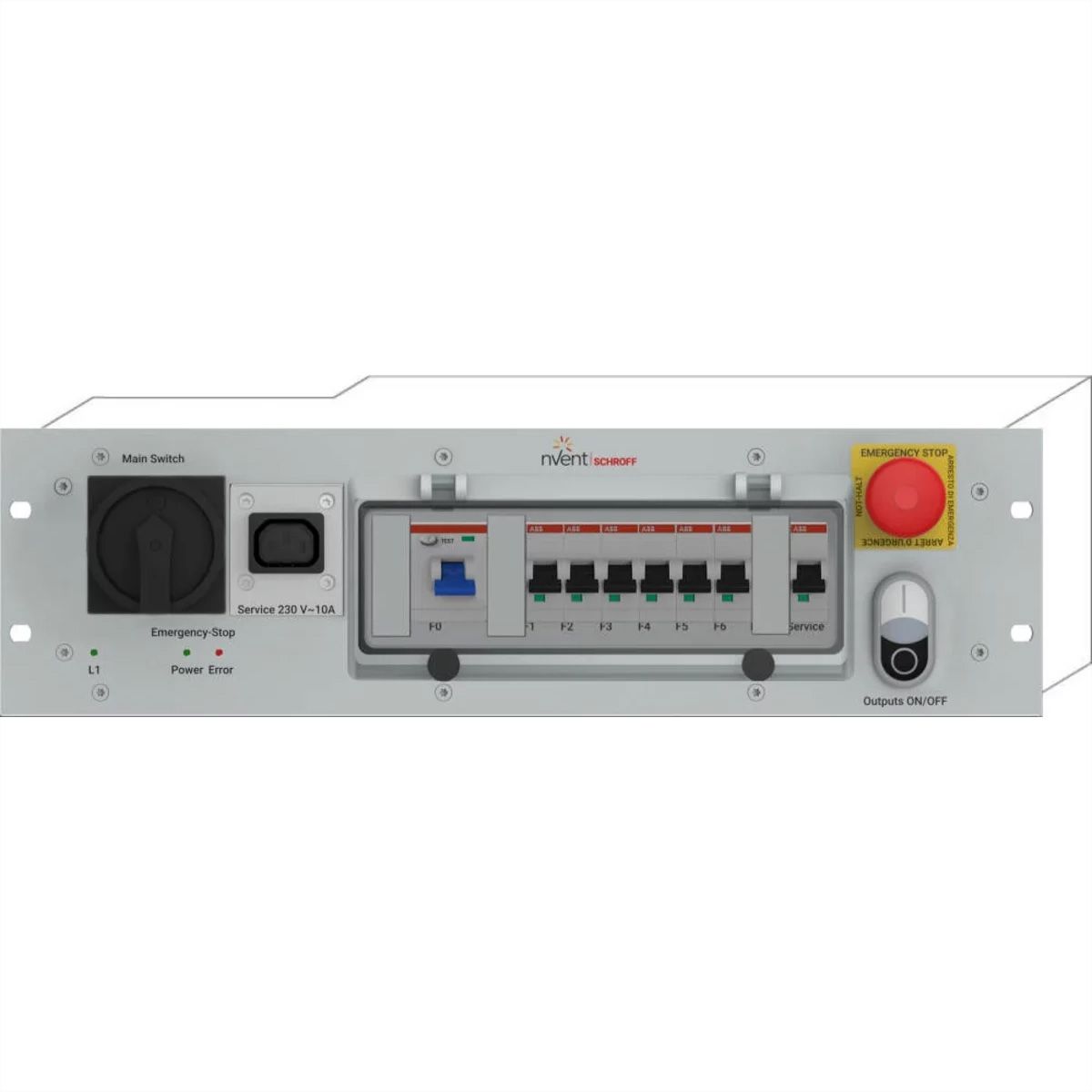 SCHROFF Rack Safety Plus, 3 U, 230 V AC, CEE