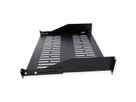 VALUE 19"-Fixed Shelf, 485 x 400mm, 2U, max. 25kg, black