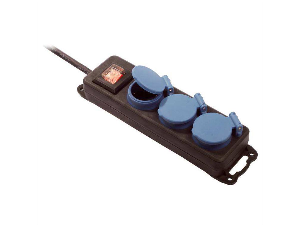 BACHMANN distribution socket 3x CEE7/3, IP44, 1.5m