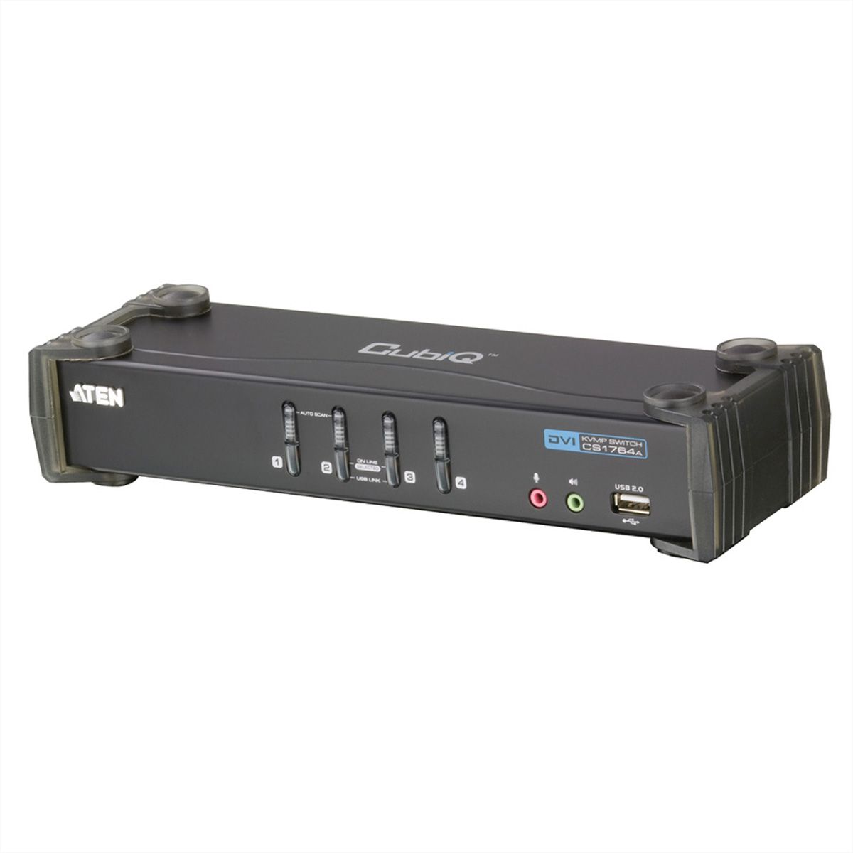 ATEN CS1764A KVM Switch DVI, USB, Audio, USB Hub, 4-Poorts