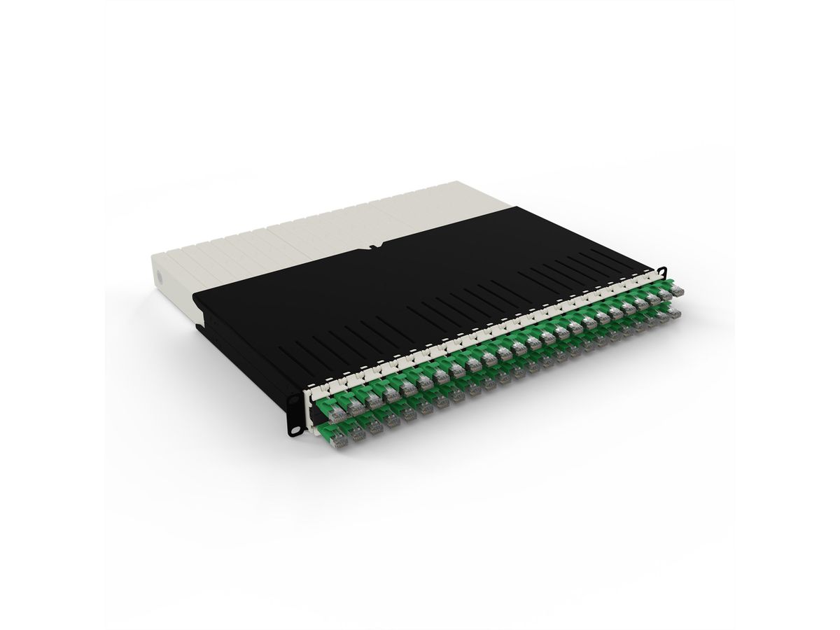 patchbox.one 8RU STP groen Cat.6a 0,8 m