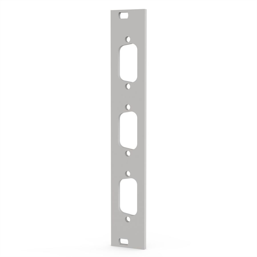 SCHROFF 19" voorpaneel met D-subuitsparing, 1x9-polig, 3U, 4 HP, 2,5 mm, Al, RAL 7035