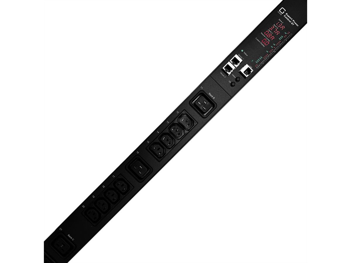GUDE EPC 87-1310-18 30-fach switched und metered PDU, vertikaler Einbau 0HE, schwarz, 170 cm