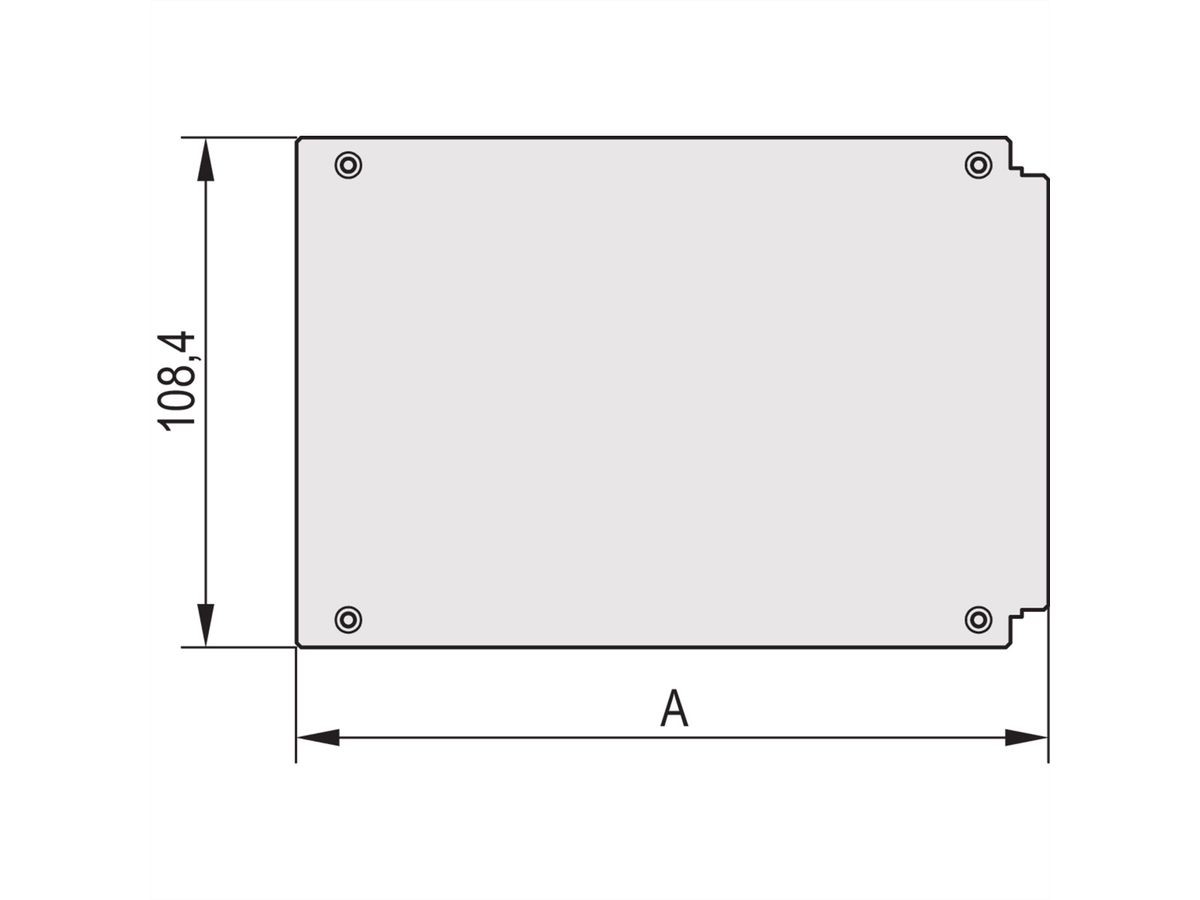 SCHROFF HF-frame type insteekmodule achterwand, zonder uitsparing, 3 HE, 28 PK
