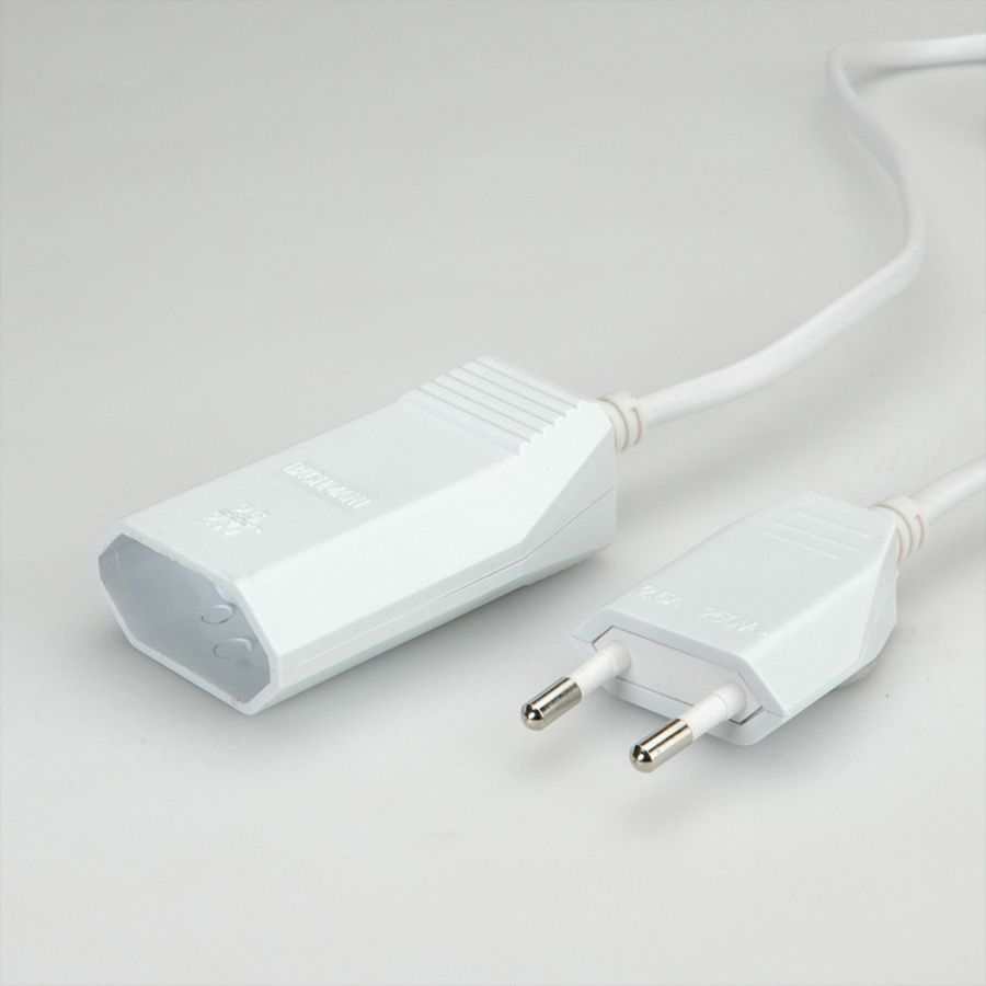 BACHMANN Euro extension lead 230V/2.5A, white, 5 m