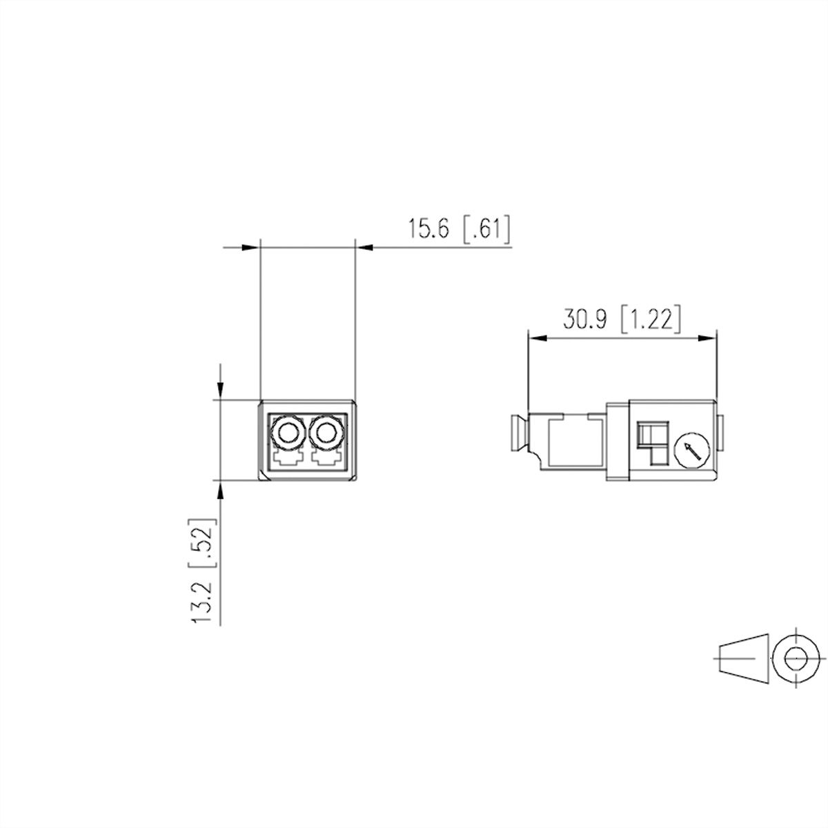 METZ CONNECT OpDAT Industry LC-D SM-adapterinzetstuk