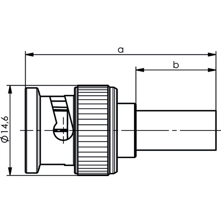 TELEGÄRTNER BNC-Crimpstecker 50 Ohm, für RG-58C/U Professional