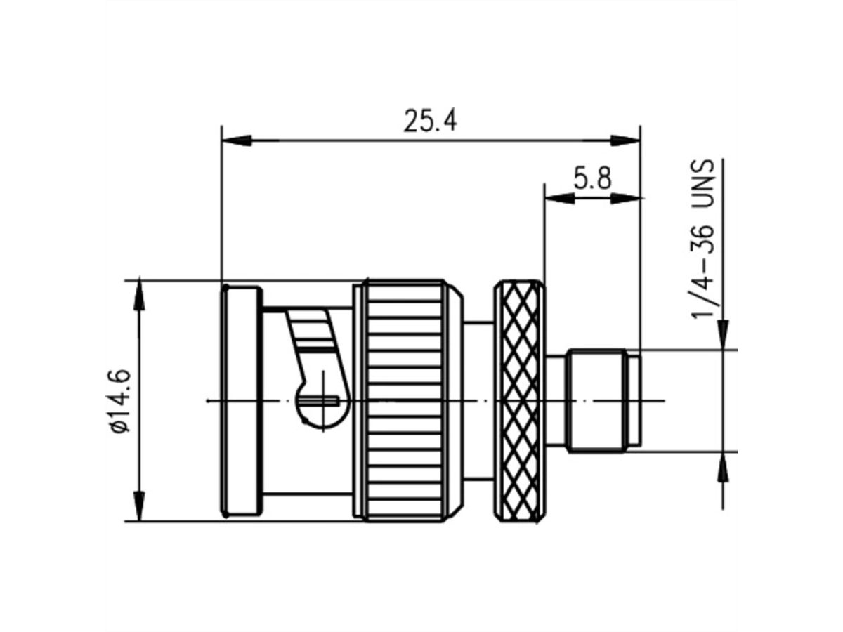 TELEGÄRTNER Adapter BNC-Stecker / SMA-Buchse