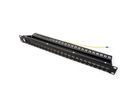 VALUE Keystone 19'' Module Frame, 24 ports, shielded, 1U, 1-piece-type, black