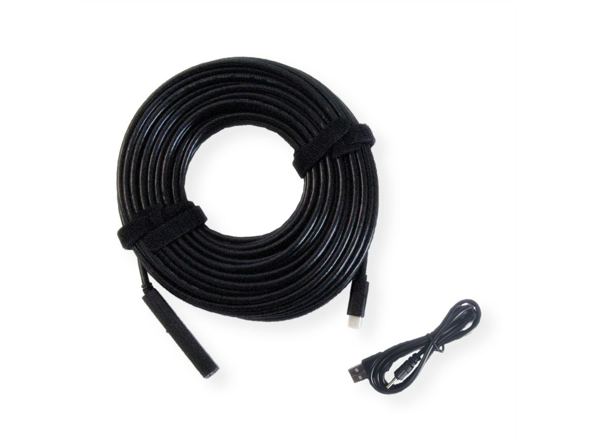 VALUE USB 2.0 Extension Cable, Active with Repeater, A - C, black, 10 m