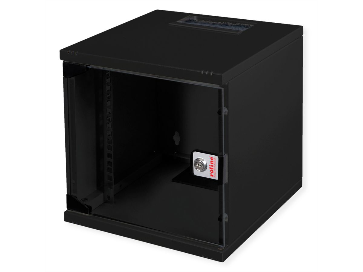 ROLINE 10-inch wandbehuizing 6 U, 312x300 BxD zwart