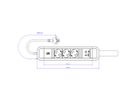BACHMANN PRIMO 2 3xCEE7/3 1xUSB A/C 22W with loop 2.0m CEE7/7