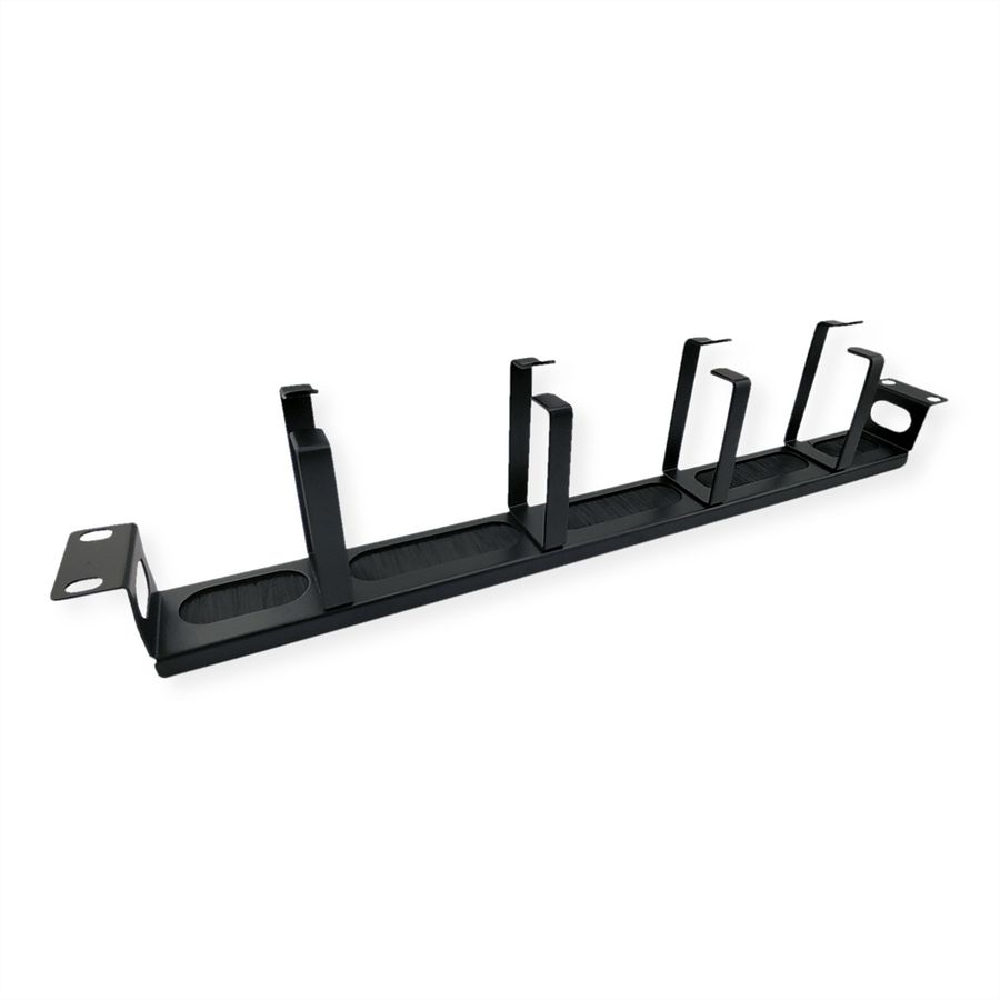 VALUE  19" frontpaneel, 4 ogen type G, kabeldoorvoer (borstel), zwart