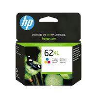 HP 62XL originele high-capacity drie-kleuren inktcartridge