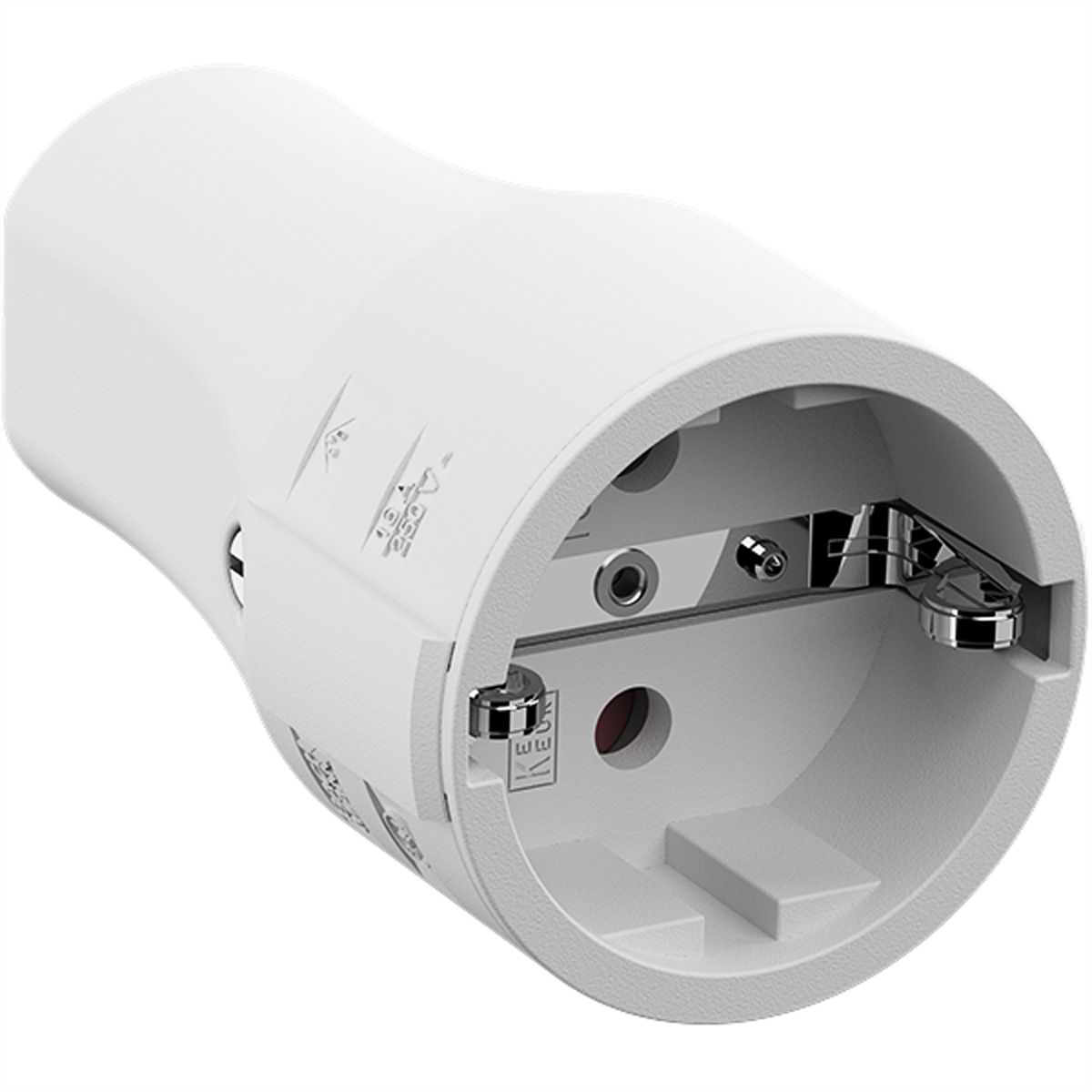 BACHMANN mounting coupling white, CEE 7/3 2-pole with earthing contact