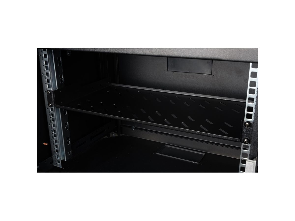 ROLINE 19-inch shelf 1 U, 250 T 15 kg black