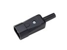 BACHMANN IEC320 C14 plug 10A/250VAC, Screw connection, black
