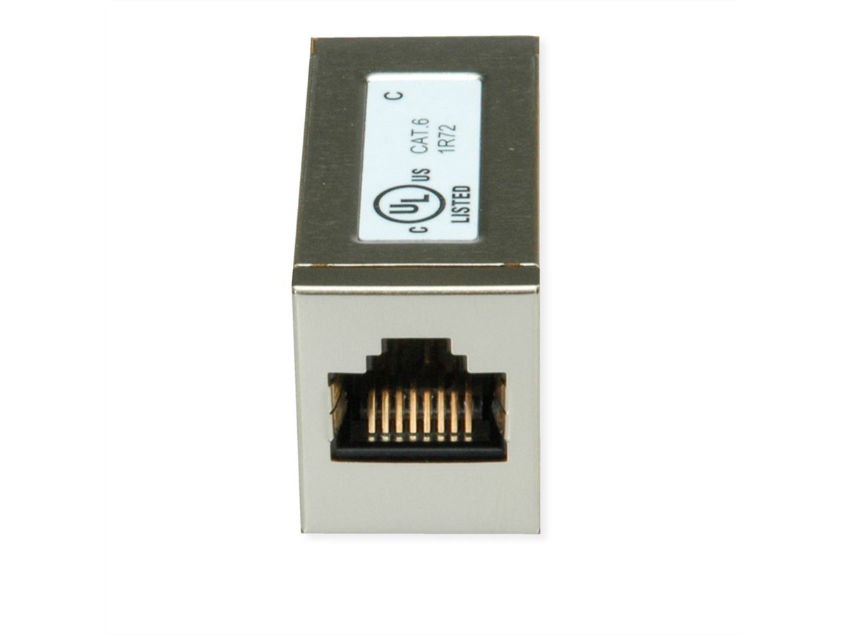 ROLINE RJ45 koppelstuk, afgeschermd, Cat.6 (Class E), Verpakking van 25 stuks