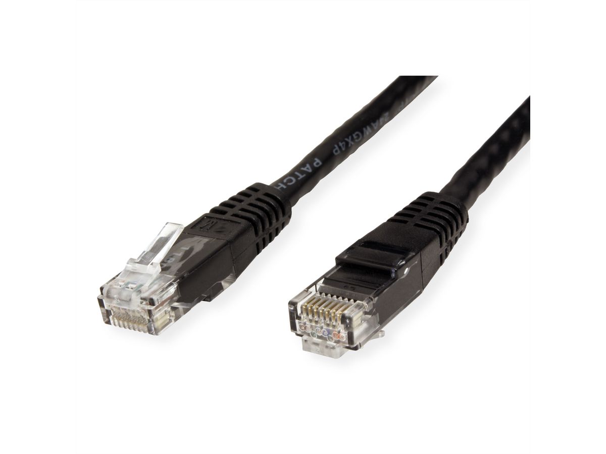 VALUE UTP Patch Cord, Cat.6 (Class E), black, 1 m