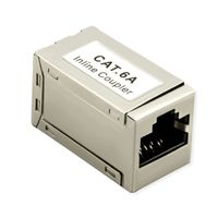 ROLINE RJ45 koppelstuk, afgeschermd, Cat. 6A (Klasse EA), zilver