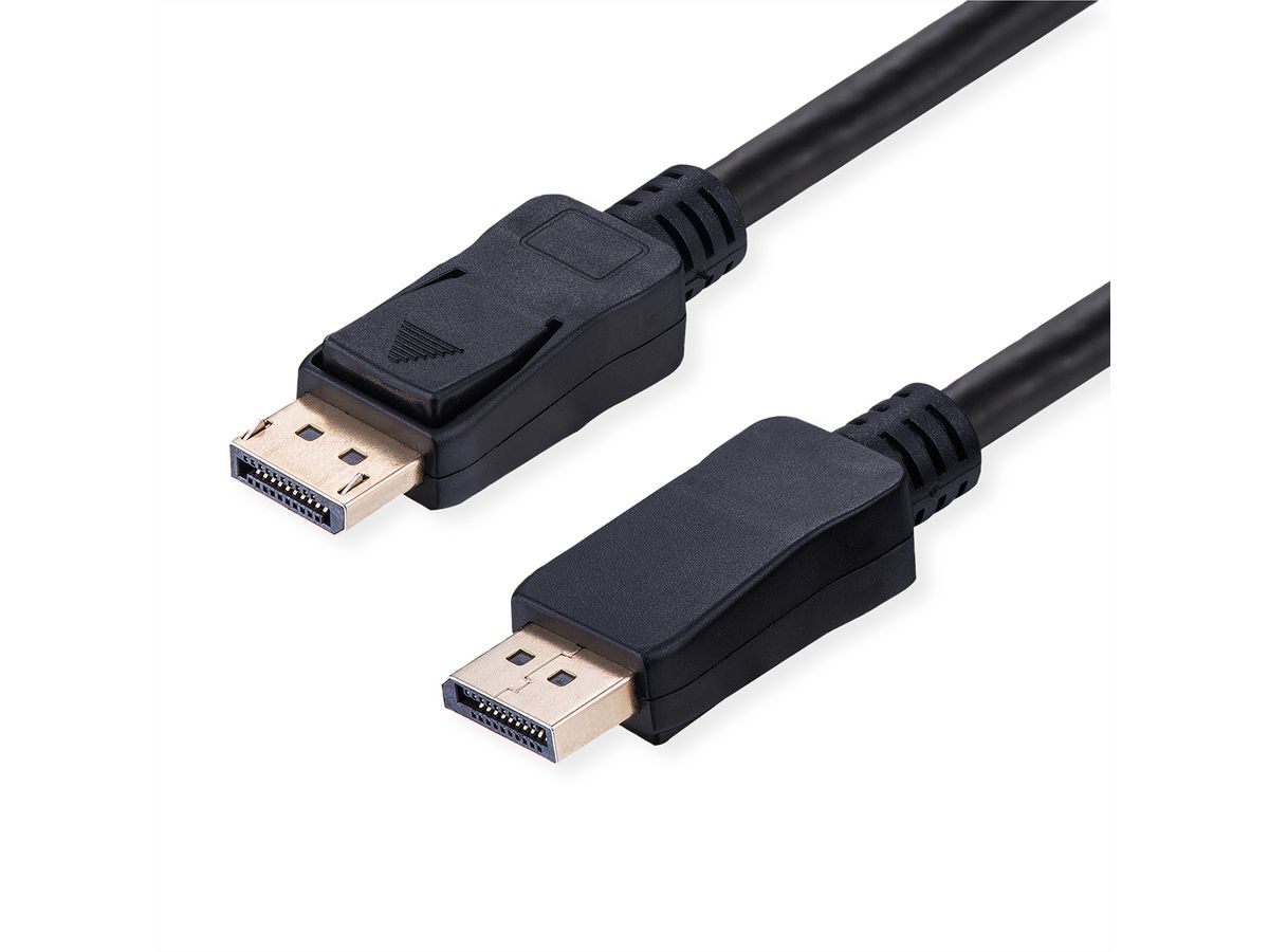 VALUE DisplayPort Cable, v2.1, 16K@60Hz, 80Gbit/s, UHBR20, DP-DP, M/M, black, 1 m