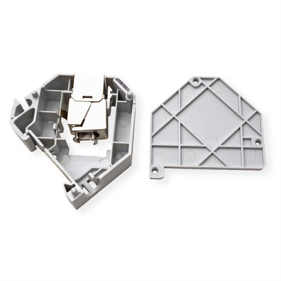 ROLINE Keystone Holder, empty, DIN-RAIL, 45°