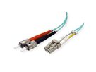 ROLINE Fibre Optic Jumper Cable, 50/125µm, LC/ST, OM3, turquoise, 3 m