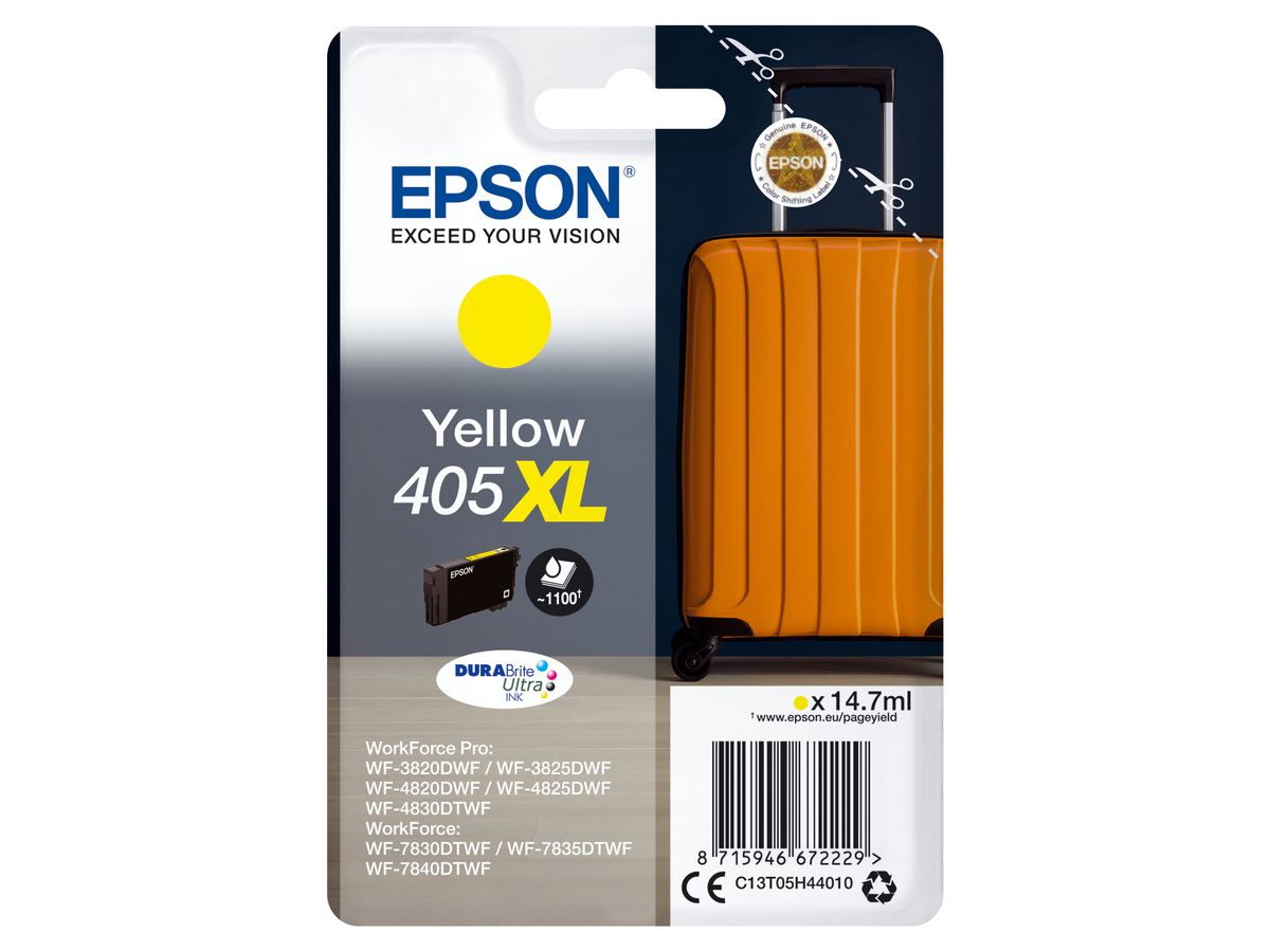 Epson 405XL ink cartridge 1 pc(s) Original High (XL) Yield Yellow
