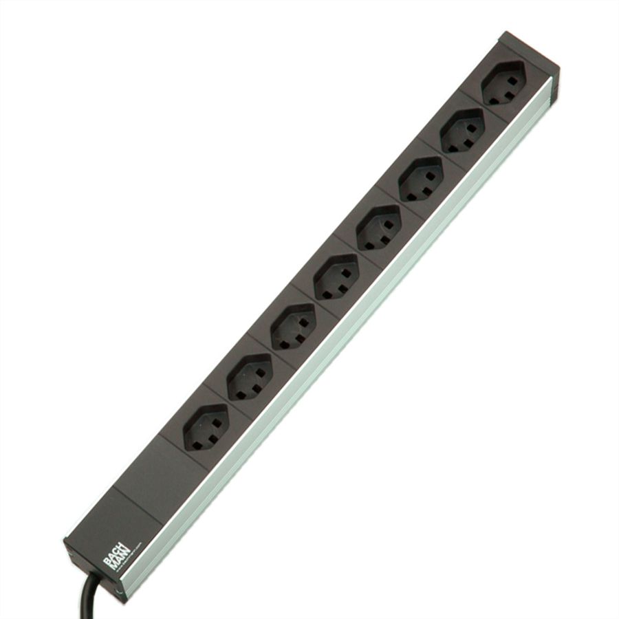 BACHMANN 19" Steckdosenleiste, 8xT23 Buchsen, Schweiz (CH)