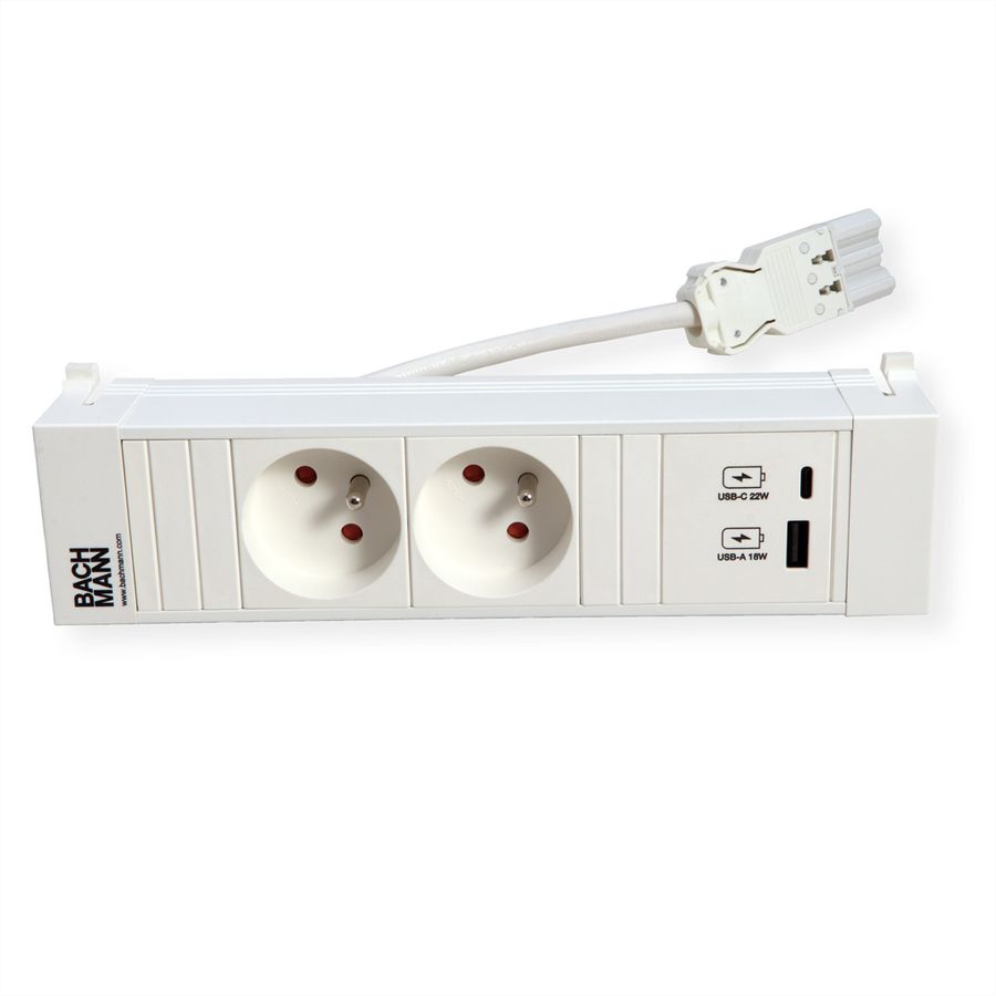 BACHMANN POWER FRAME 2xUTE 1xUSB A/C 22W 0.2m GST18