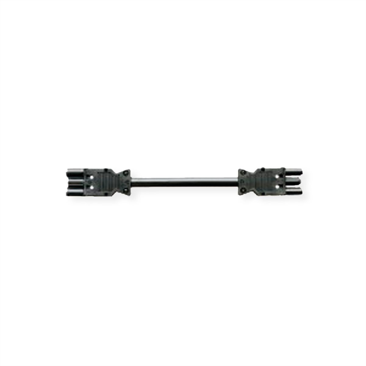 BACHMANN Geräteverlängerung GST18-3 Stecker/Kupplung, Halogenfrei, schwarz, 0,3 m