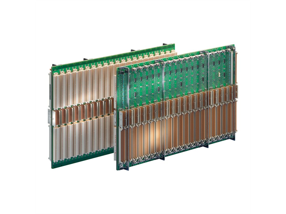 SCHROFF VME64x Backplane, 6 U, 3 Slot With P0