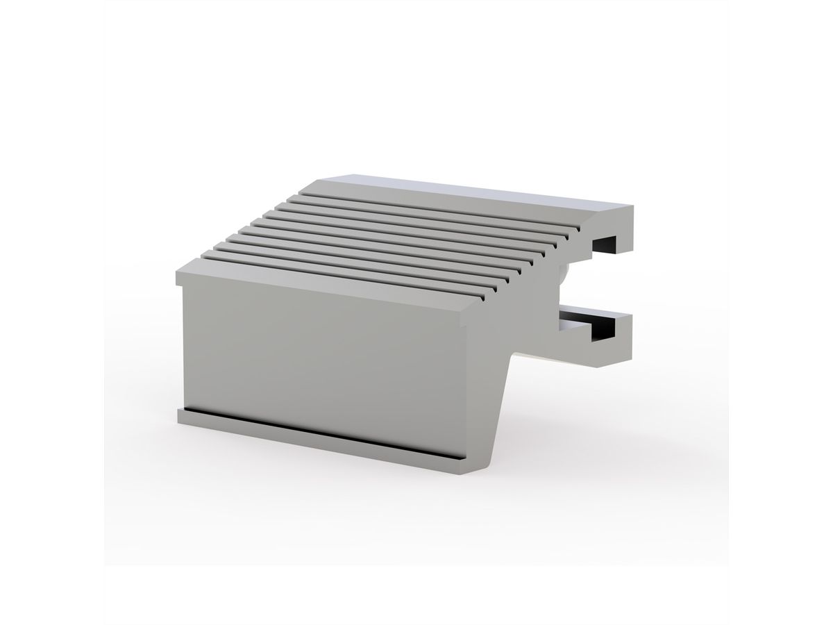 SCHROFF Statische handgreep alu profiel trapeziumvormig, 9 PK