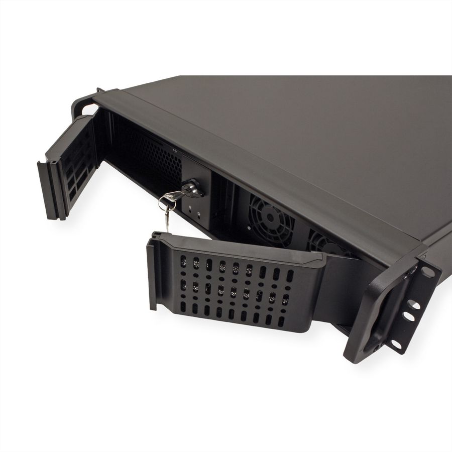 19" serverbehuizing, 2U, kort, IPC 2U 2098-SK, zwart