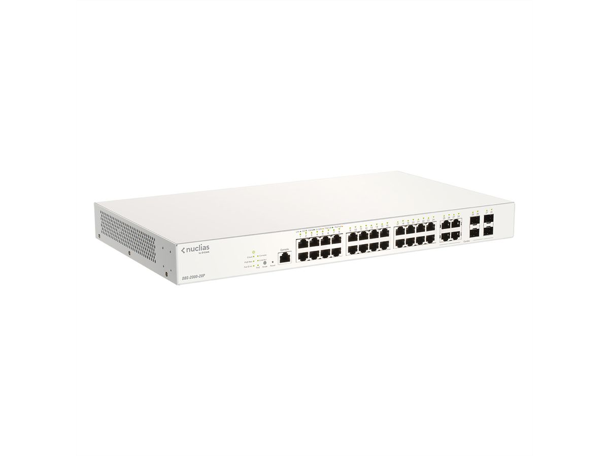 D-Link DBS-2000-28P PoE+ Gigabit-switch 28-poorts Nuclias Cloud Managed Layer2