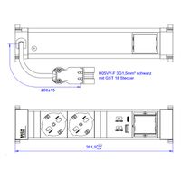 BACHMANN POWER FRAME M 2xP40, 1xUSB A&C 22W 1xCM 0.2m GST18 Italia